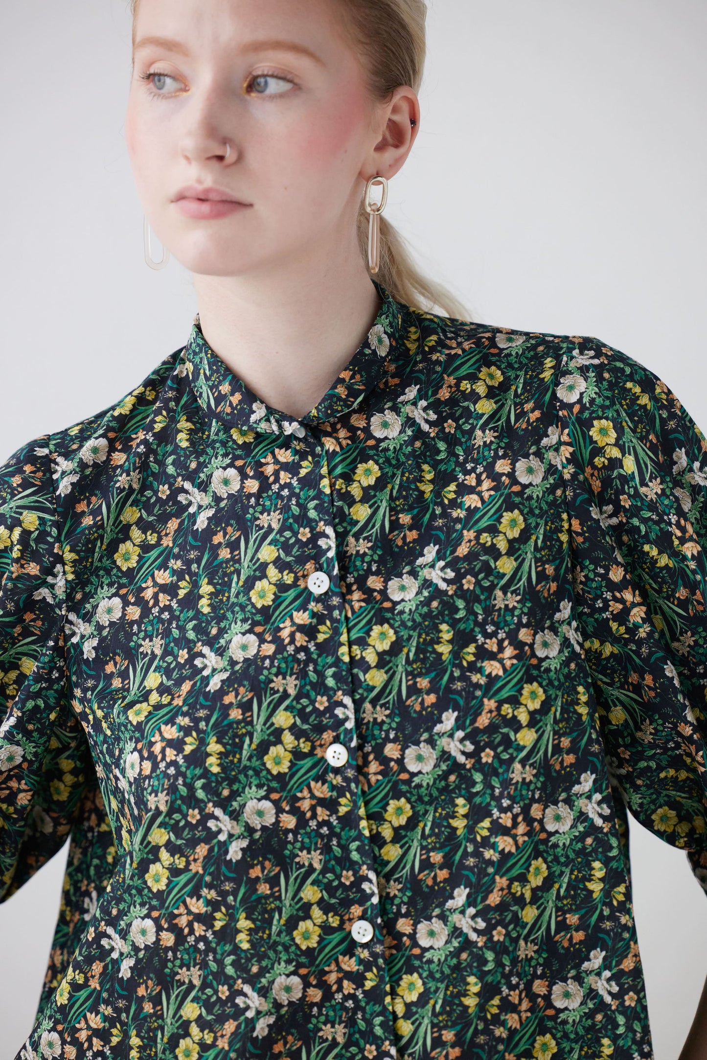 Livia Blouse in Floral Cotton Tops CHRISTINE ALCALAY   