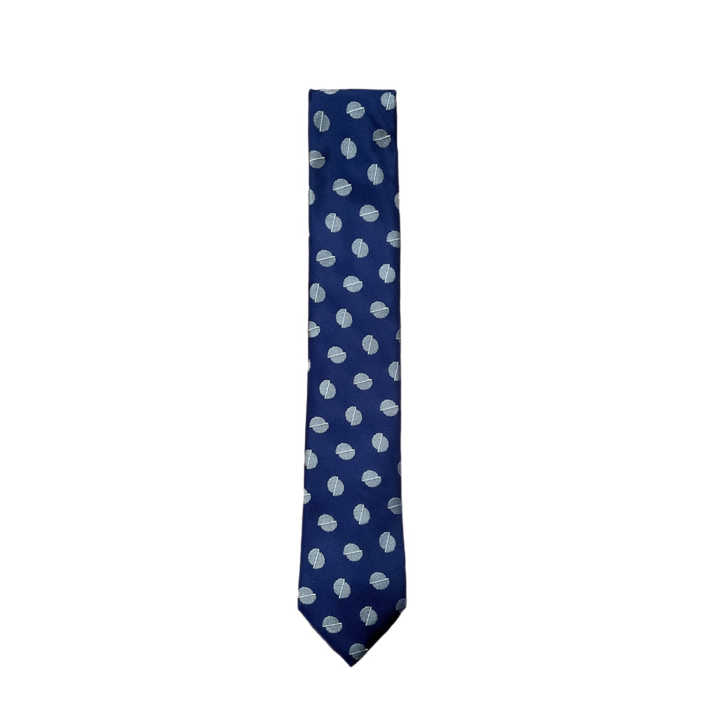 Neck Tie, Ties from fig. in Blue w/ White Circle 