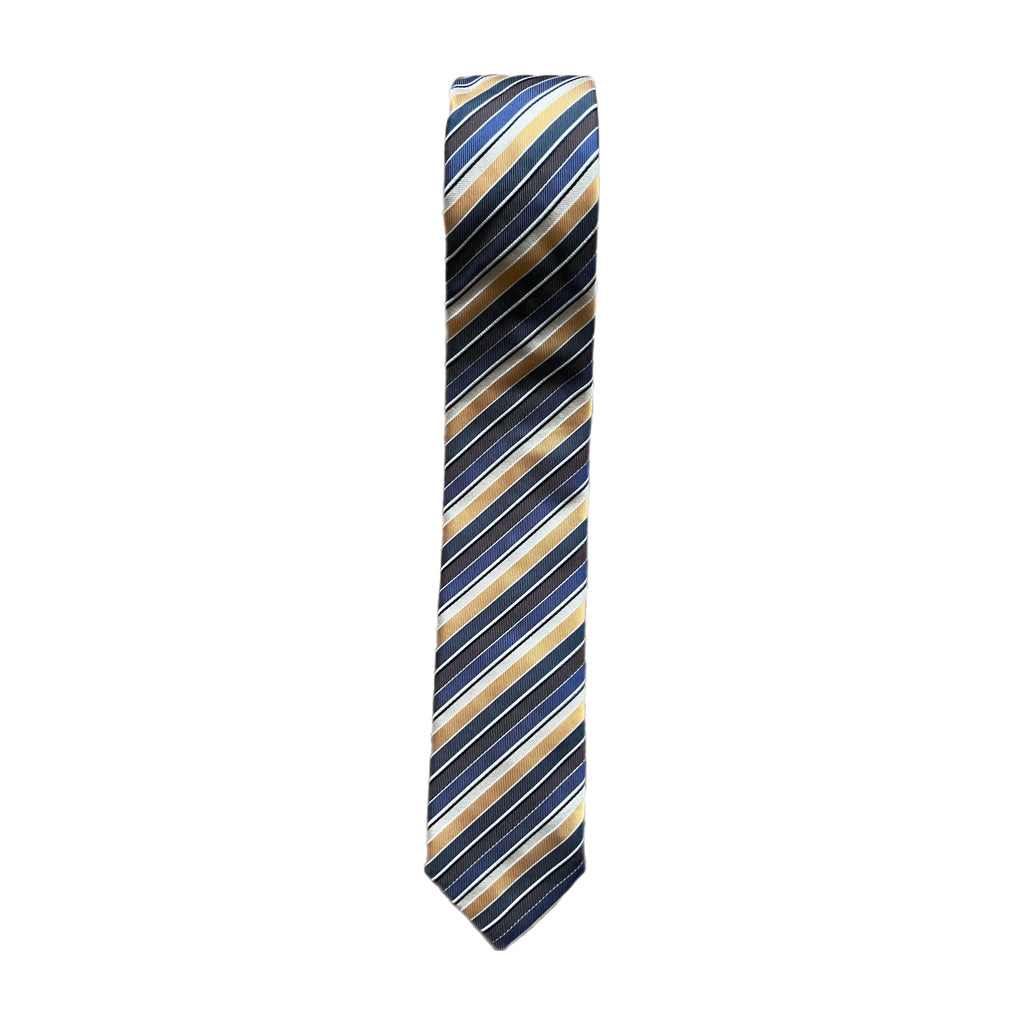 Neck Tie Ties fig. Yellow/Navy/Grey  