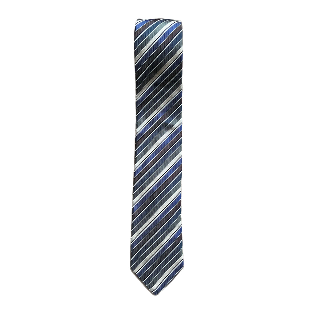 Neck Tie, Ties from fig. in Green/Navy Stripe 