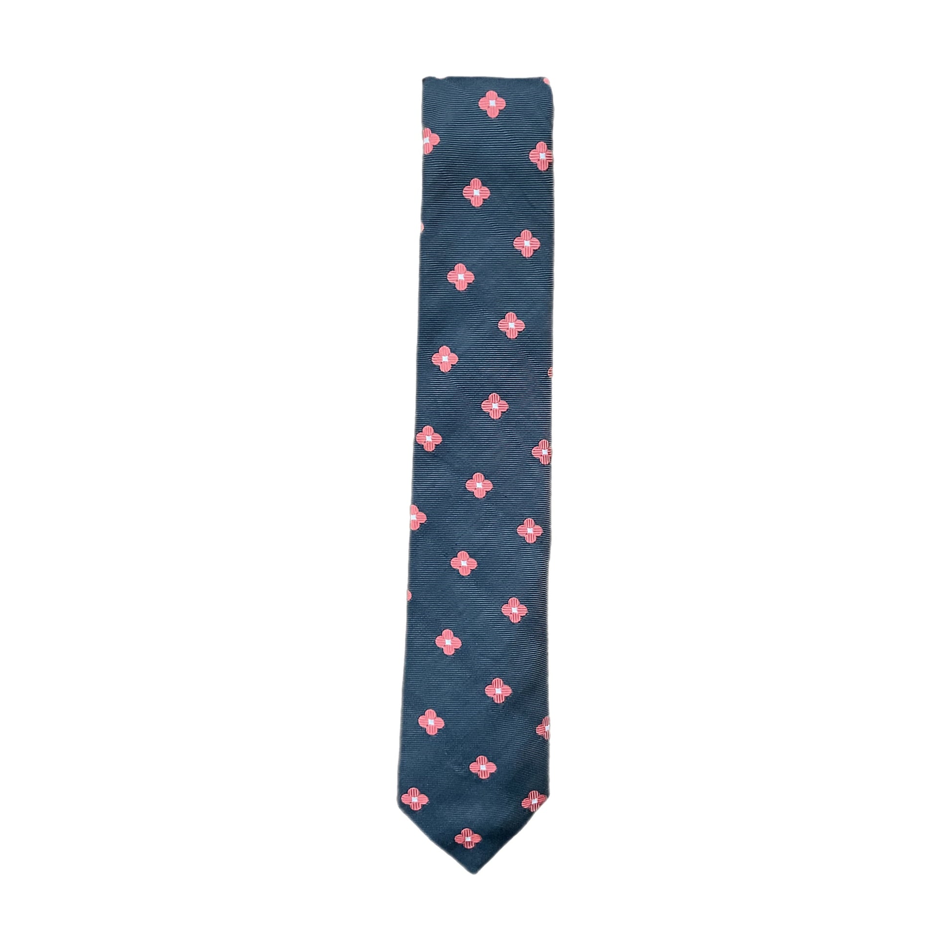 Neck Tie Ties fig. Blue with Pink Flower  